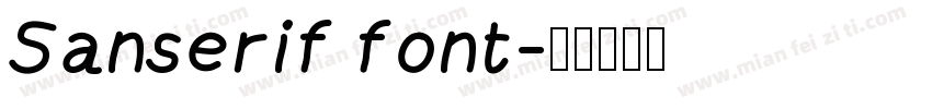 Sanserif font字体转换